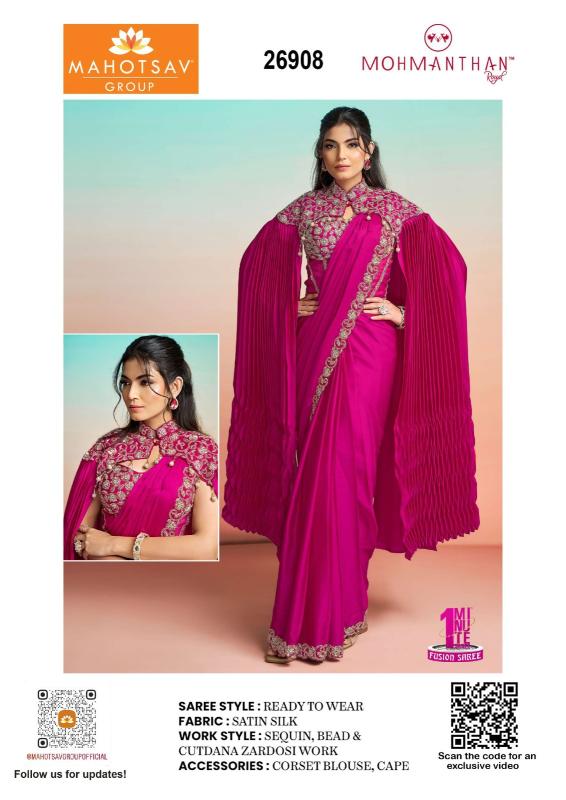 Mahotsav mohmanthan 26900 it girl edit sarees resellers